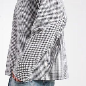 <span class=keywords><strong>Camicia</strong></span> da <span class=keywords><strong>Uomo</strong></span> a Maniche Lunghe in Tessuto Texturizzato Gingham <span class=keywords><strong>Oversize</strong></span>, Resistente alle Pieghe, ad Asciugatura Rapida, Vestibilità Comoda, con Bottoni, per Uso Quotidiano - Product Image 2