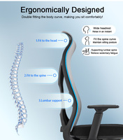 Chaise de bureau ergonomique réglable en maille moderne avec dossier haut pour la maison et le bureau