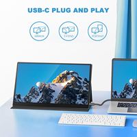 SIBOLAN 15.6 pouces 1080P FHD batterie 8000mAh intégrée moniteur de jeu portable type-c usb double écran moniteur pour ordinateur portable