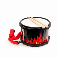 Tambourin pour enfants à double face de 8 pouces, instrument de percussion avec baguettes et sangle réglable, jouet musical pour enfants