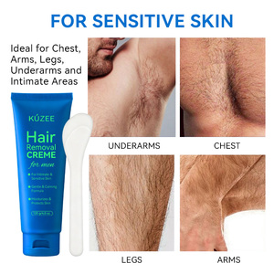 Crème dépilatoire douce et naturelle <span class=keywords><strong>pour</strong></span> zones intimes sensibles, poils pubiens, corps, <span class=keywords><strong>pour</strong></span> hommes - Product Image 4