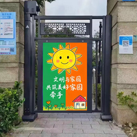 Puerta de Seguridad Eléctrica para Peatones con Publicidad para la Comunidad de Seguridad