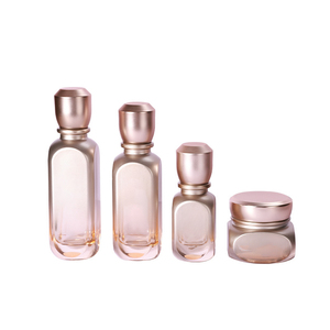 Logo imprimable or Rose 50ml 100ml 120ml bouteilles en verre plat finition mate pour lotion sérum parfum sprays pots de crème utilisation de perruque - Product Image 1