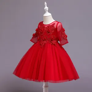 Zarif güzel elbise kız kısa kollu çocuk elbise parti rahat pamuk malzeme 10 yaşındakiler kız elbise