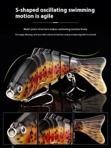 Señuelo de Pesca Minnow Multiarticulado de 16g/10cm al por Mayor, Ojos 3D, Cebo Duro Segmentado, Señuelo de Hundimiento Multisección de ABS para Agua Salada y Lago - Product Image 3