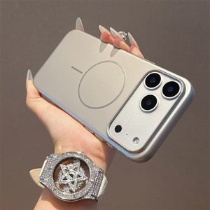 เคสแม่เหล็กแบบบางพิเศษคุณภาพสูงสำหรับ iPhone 17 Pro Max 14 15 16 Plus 17Air พร้อมปุ่มโลหะ ป้องกันแรงกระแทก ฝาหลังแข็ง - Product Image 3