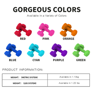 Wavar Bán Buôn Thể Thao Phòng Tập Thể Dục Powerlifting 1Kg <span class=keywords><strong>2</strong></span> <span class=keywords><strong>Kg</strong></span> 3Kg 4Kg 5Kg Có Thể Điều Chỉnh Tùy Chỉnh Neoprene Tráng Tay Trọng Lượng Neoprene Quả Tạ Đặt - Product Image 2