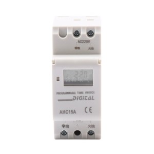 Interruptor de tiempo programable digital HX AHC15A AC220V, temporizador montado en riel para uso industrial - Product Image 1