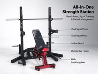 Umet 2026 Nouveau Rack de Musculation Multifonctionnel avec Banc de Musculation Réglable pour la Maison et la Salle de Sport