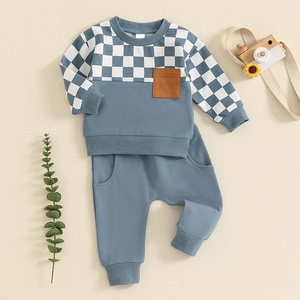 Sudadera de algodón orgánico para bebé, 2 uds., disfraz infantil, conjunto de ropa de invierno informal a la moda para niños, chándal para niñas y niños de 2 a 6 <span class=keywords><strong>años</strong></span> - Product Image 5