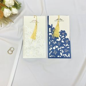 <span class=keywords><strong>Carte</strong></span> d'invitation de mariage découpée au laser en papier bon marché à prix d'usine - Product Image 6