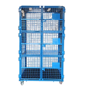 Armazém de aço ou gaiola dobrável do armazenamento do escritório com 3 camadas do espaço pessoal com portas do fechamento - Product Image 1