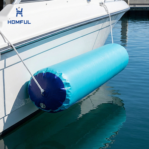 HOMFUL Fender Perahu Tiup Ekstra Panjang 10ft, Kain Jaring PVC, Bumper Silinder Tugas Berat untuk Dermaga Perahu Ponton - Product Image 1
