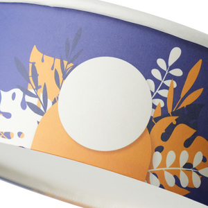 Nhà sản xuất hộp đựng thức ăn giấy kraft tròn in ấn tùy chỉnh bán buôn Uchampak, hộp <span class=keywords><strong>salad</strong></span> giấy dùng một lần có nắp - Product Image 4