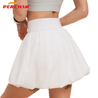Faldas cortas de globo plisadas lindas de tiro alto para mujer Bubble Mini Flare Puffy Tennis & Golf Skorts Wear