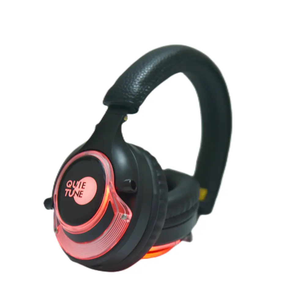 Yeni F49 sessiz disko kulaklık ve verici 3 veya 5 kanal parti kulaklıklar LED logolu