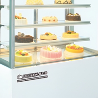 Refroidisseur de vitrine d'affichage de gâteau de refroidissement haute efficacité de conception verticale de luxe à base de