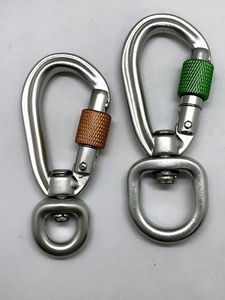 Mosquetón de aleación de aluminio 4KN de alta calidad, gancho de mosquetón giratorio adecuado para correa de perro, herramienta multifunción - Product Image 4