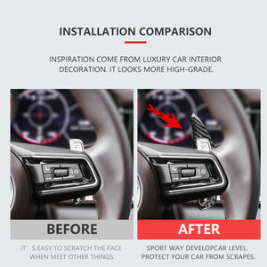 Extension de volant de voiture en Fiber de carbone, levier de vitesse pour <span class=keywords><strong>Porsche</strong></span> <span class=keywords><strong>Panamera</strong></span> Cayenne Macan 718 911 918 <span class=keywords><strong>2023</strong></span>, pièce de voiture - Product Image 4