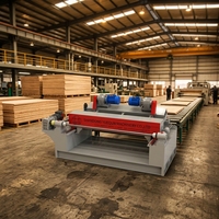 Mesin Pembuat Kayu Lapis Presisi Tinggi 4400mm, Mesin Pengupas Veneer Inti dengan Motor Gearbox PLC-Baru