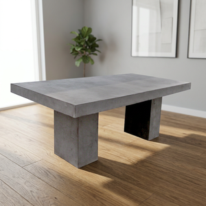 VIETCRAFTCHAIN Modern Classic Rectangular Concrete Dining <b>Table</b> Lightweight Durable Waterproof Top for <b>Outdoor</b> Furniture Use - Product Image 5
