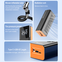 Compresseur d'air multifonction pour camion, pompe à pneus PSI, chargeur de téléphone, batterie externe, gonfleur de pneus 12V, démarreur de secours portable pour voiture
