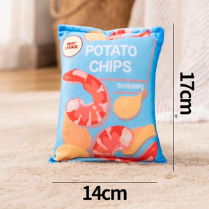 Senye Çevre Dostu Dayanıklı Köpek Çiğneme Oyuncağı Yaratıcı Ses Çıkaran Patates Cipsi Tasarımlı Oyuncak Ayı Polyester Elyaf 100g Rahatlatıcı - Product Image 5
