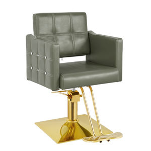 Fauteuil de barbier classique inclinable avec repose-pieds en cuir synthétique plastique PET pour salon de coiffure Utilisation de la coupe de cheveux EVA Acier inoxydable - Product Image 6