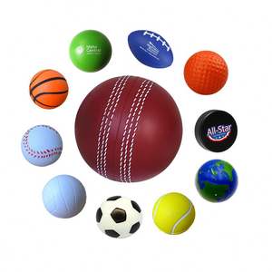 Balle anti-stress en forme de cricket personnalisable avec logo imprimé en PU, anti-mousse, pour la relaxation - Product Image 3