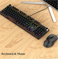 Kit d'ordinateur de Gamer, filaire, casque d'écoute, souris et clavier mécanique de jeu, rétroéclairé rvb, Combo