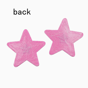 2 piezas de pegatinas de parche adhesivo de fusión en caliente con purpurina de pentagrama, etiquetas de insignia, accesorios de ropa pegatinas de tela DIY - Product Image 2