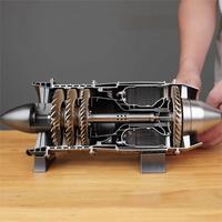 Moteur à turbine pour avion Moteur électrique à réaction Modèle d'impression 3D Mini moteur PLA Expérience scientifique électrique Jouet Cadeau