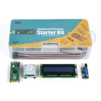 Kit pemula dasar Raspberry Pi Pico dengan modul Tampilan LCD I2C 1602 papan sirkuit, Servo Mirco 9g untuk Raspberry Pi Pico