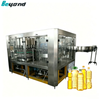 Machine de remplissage automatique d'huile alimentaire 500-2000 BPH pour bouteilles de 250 ml à 2 L, ligne d'embouteillage d'huile de cuisson
