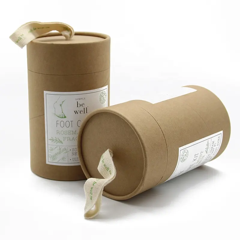Imballaggio del tubo di carta da tè con Logo personalizzato accettabile imballaggio del tubo di carta Kraft biodegradabile