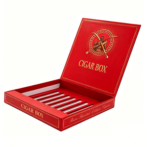 Boîte d'emballage en carton personnalisée anti-contrefaçon avec estampage à chaud pour cigares - Product Image 2
