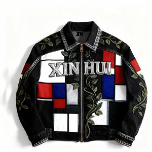 2026 ODM Factory Wholesale <b>Mens</b> <b>Winter</b> Bomber Jacket Custom Luxury 3D Embroidery <b>Waterproof</b> Windproof Streetwear <b>Coats</b> - Product Image 3