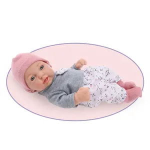 Bonecos de silicone para bebês recém-nascidos, roupas coloridas de 25 cm, bebês recém-nascidos, sorriso, rosa e azul, venda imperdível