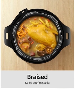 Cuisinière à riz électrique multifonction 10 en <span class=keywords><strong>1</strong></span> à commande tactile 1000W 6L avec écran LED coloré - Product Image 5