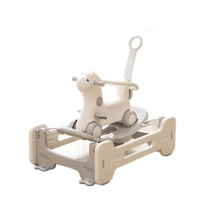 ของเล่นเด็ก Feelbaby รูปสัตว์ ของเล่นเด็กเล็ก แทรมโพลีนพลาสติก <span class=keywords><strong>ม้า</strong></span>โยก ของขวัญวันเกิดครบรอบ 1 ปี รถสไลด์ - Product Image 1