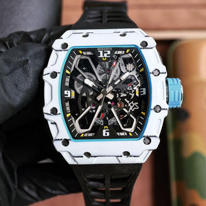 Montre mécanique automatique en fibre de carbone de style ouvert pour hommes, avec fonction étanche et design tendance - Product Image 5