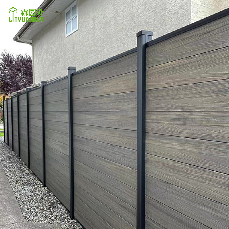 Linyuanwai OEM Eco-friendly wood plastic outdoor fence panels wpc fence