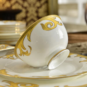 Ensemble de vaisselle de cuisine très vendu, ensemble de vaisselle, vaisselle occidentale en céramique, luxe, porcelaine fine, cadeaux, ensemble de vaisselle de 58 pièces - Product Image 5