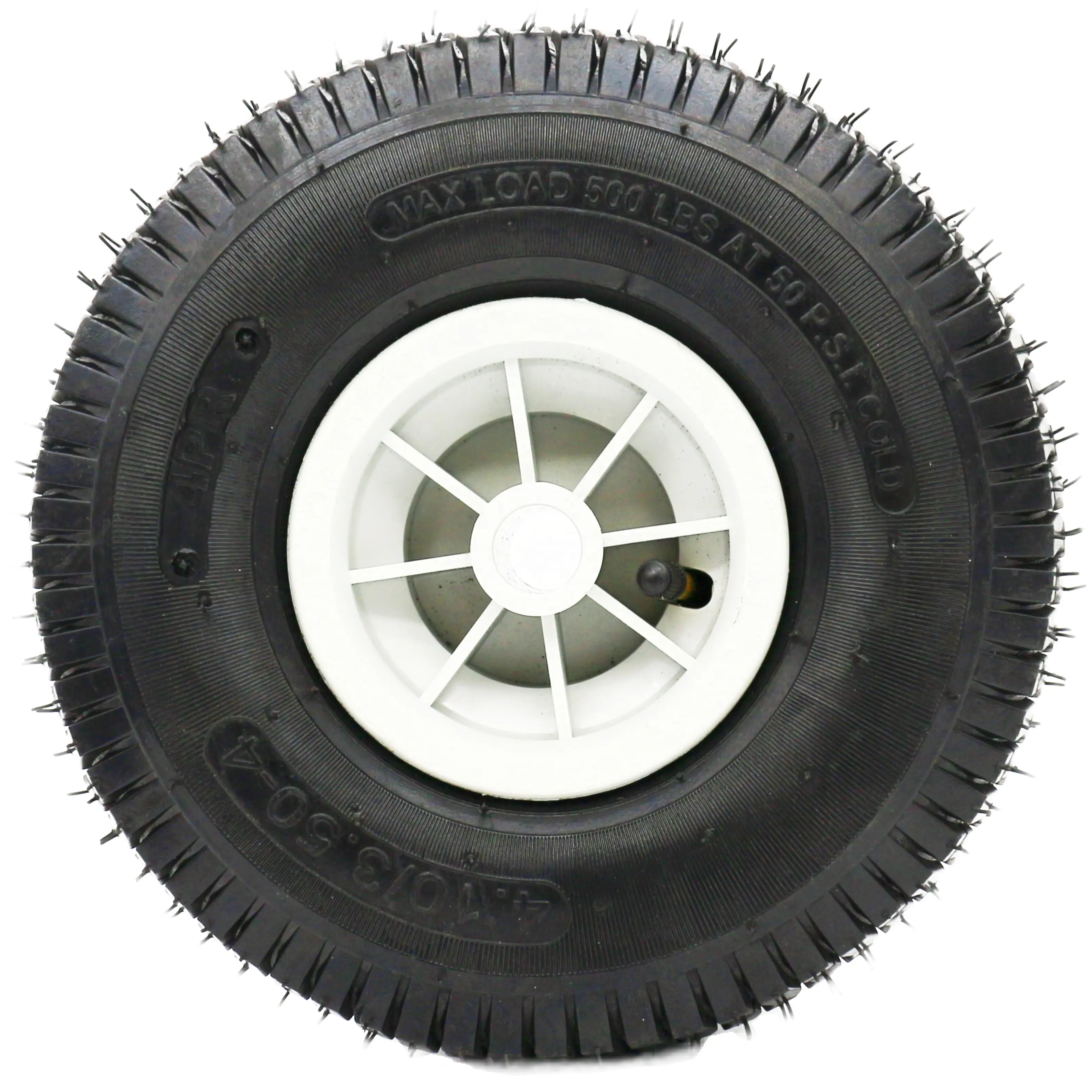 SS premium ar preenchido roda de borracha pneumática 260 mm