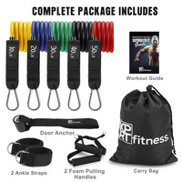 Bandas de Resistencia de Látex TPE para Ejercicio, Yoga y Entrenamiento en Casa, Ajustables, para Flexiones, Estiramiento y Fitness