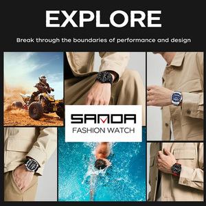 Reloj de Pulsera Sanda 9119, Nuevo Modelo para Hombre, de Lujo Ligero, con Doble Pantalla, Luminoso, Resistente al Agua, con Temporizador de Cuenta Regresiva y Alarma - Product Image 4