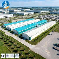 Entrepôt en structure métallique préfabriquée, design moderne, bâtiments d'atelier préfabriqués de luxe, certifiés ISO9001 CE