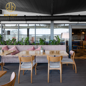 Table de marbre de restaurant anglais moderne de qualité haut de gamme chaise en PU combinaison restaurant meubles personnalisés table et ensembles de chaises - Product Image 6