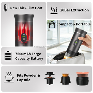 Machine à café portable 3-en-1 avec batterie intégrée USB-C, compatible capsules et café moulu, idéale <span class=keywords><strong>pour</strong></span> le <span class=keywords><strong>camping</strong></span>, les voyages, les <span class=keywords><strong>camping</strong></span>-cars, cadeau - Product Image 4