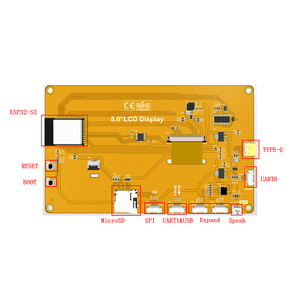 บอร์ดพัฒนาหน้าจอ ESP32-S3 ขนาด 5.0 นิ้ว, ความละเอียด 800*480, หน้าจอ IPS, รองรับ WiFi และบลูทูธ, พร้อมระบบสัมผัสแบบ Resistive - Product Image 3